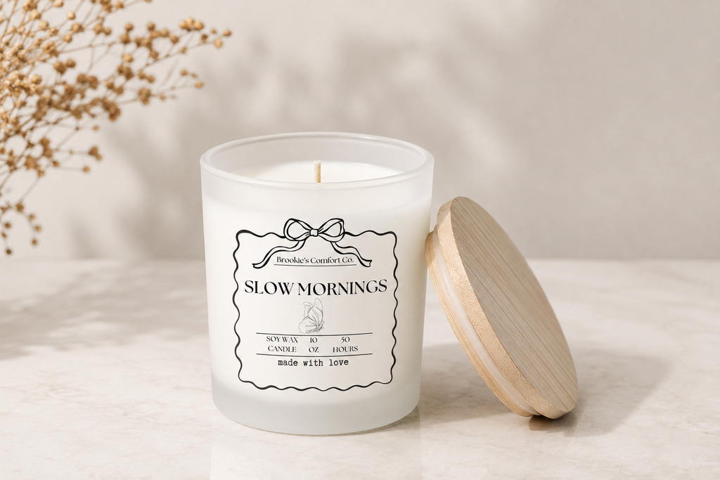 Slow Mornings — Plum And Sandalwood Paraffin and Soy Wax Candle